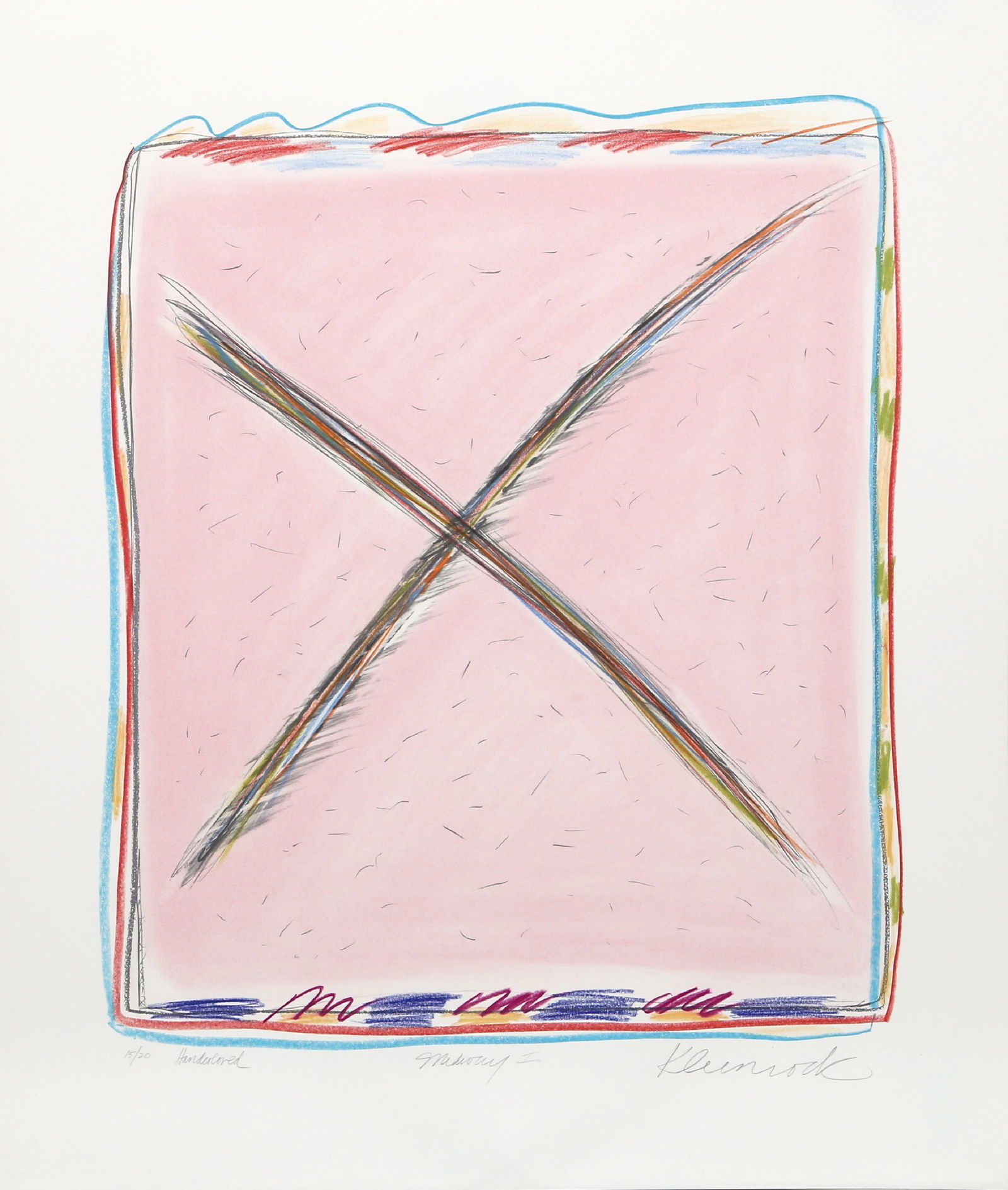 Sybil Kleinrock, Midway I-H, Hand-Colored Lithograph: Artist: Sybil Kleinrock, American Title: Midway I-H Year: circa 1978 Medium: Hand-Colored Lithograph, signed and numbered in pencil Edition: 20 Size: 30.5 x 26 in. (77.47 x 66.04 cm)