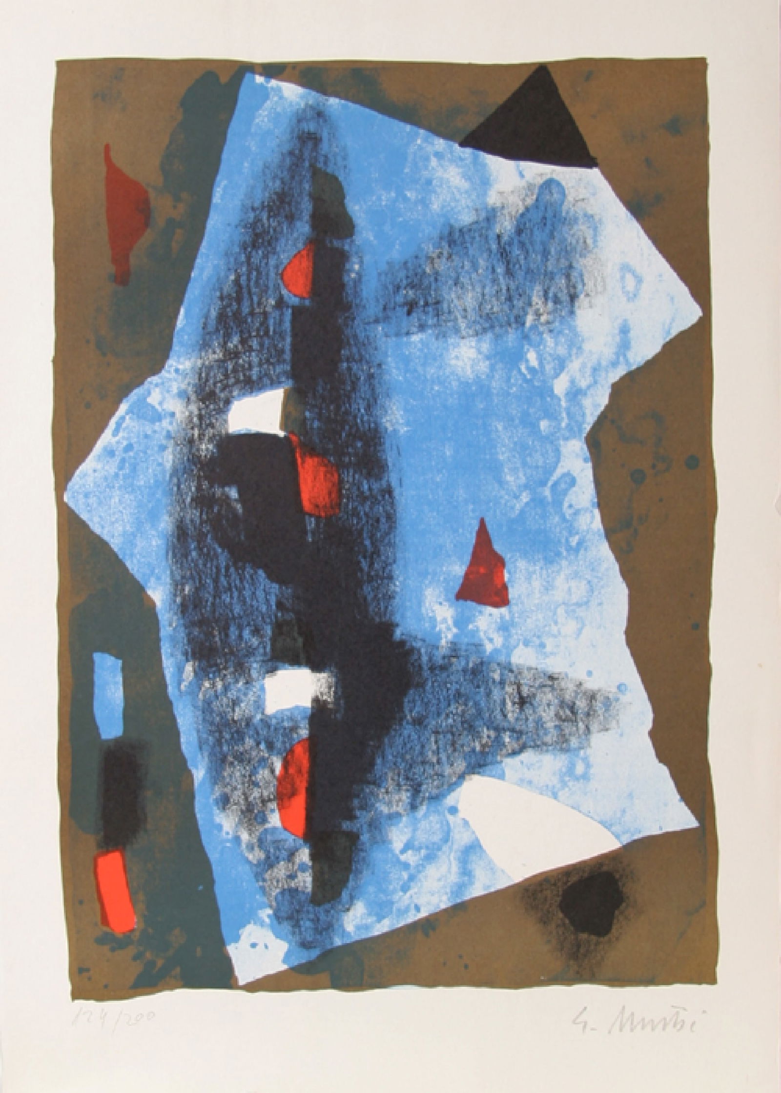 Edo Murtic, Svecanost Jutra, Lithograph: Artist: Edo Murtic, Croatian (1921 - 2005) Title: Svecanost Jutra Year: 1959 Medium: Lithograph, Signed and numbered in pencil Edition: 124/200 Size: 19.25 x 13.5 in. (48.9 x 34.29 cm)