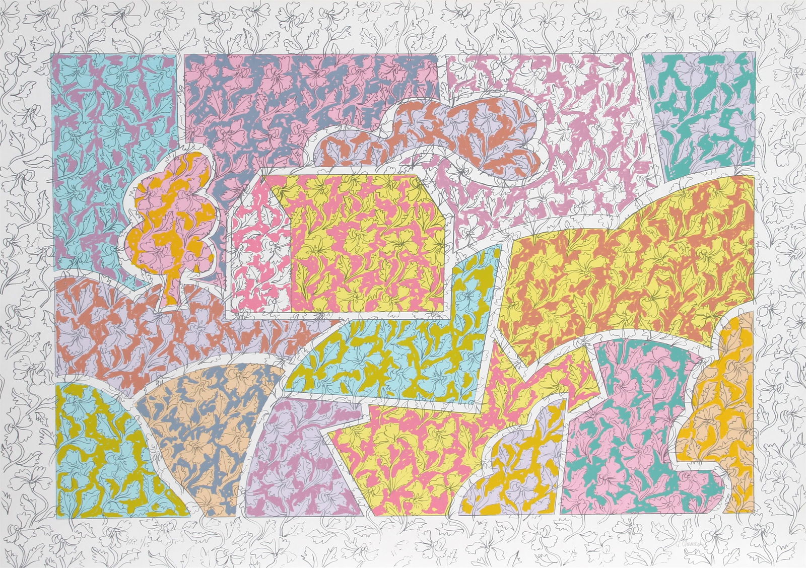 George Chemeche, Divided Landscape, Screenprint (1 of 3)