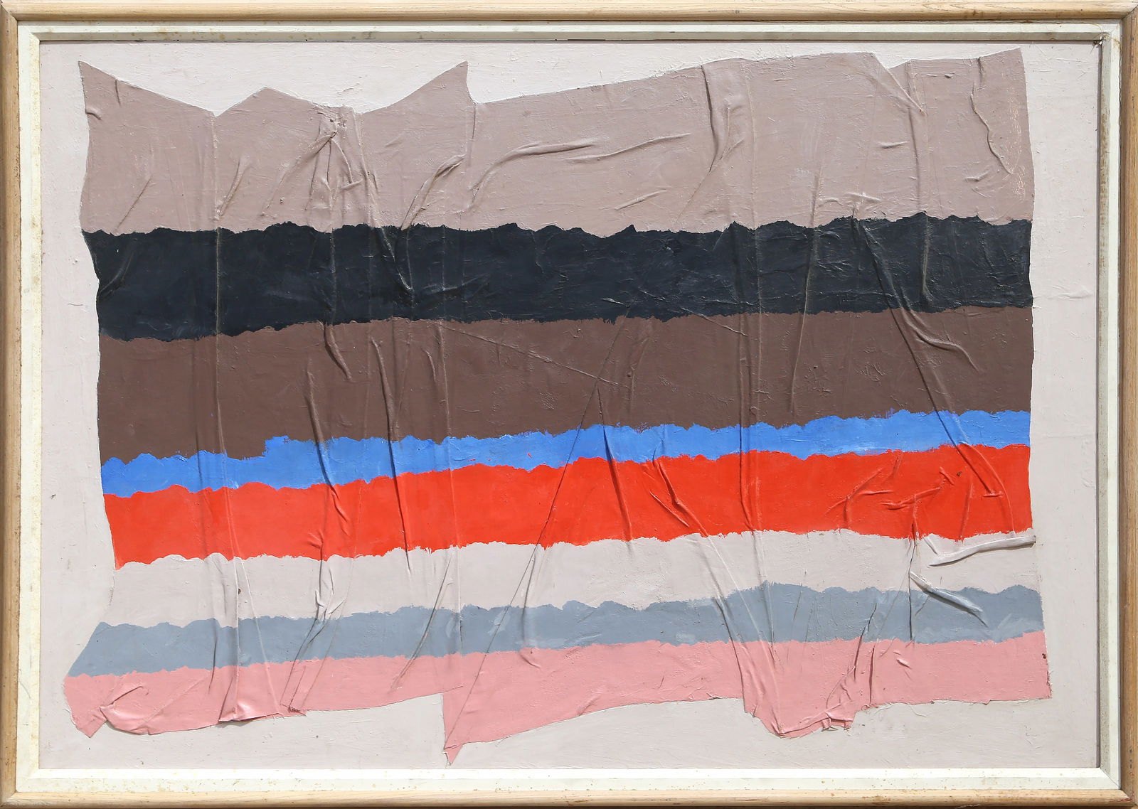 Joseph Grippi, Stateless Flag, Acrylic Painting: Artist: Joseph Grippi, American (1924 - 2001) Title: Stateless Flag Year: circa 1975 Medium: Acrylic and treated Canvas on masonite Size: 33.5 x 48 in. (85.09 x 121.92 cm) Frame Size: 37.25 x 51.5 inc