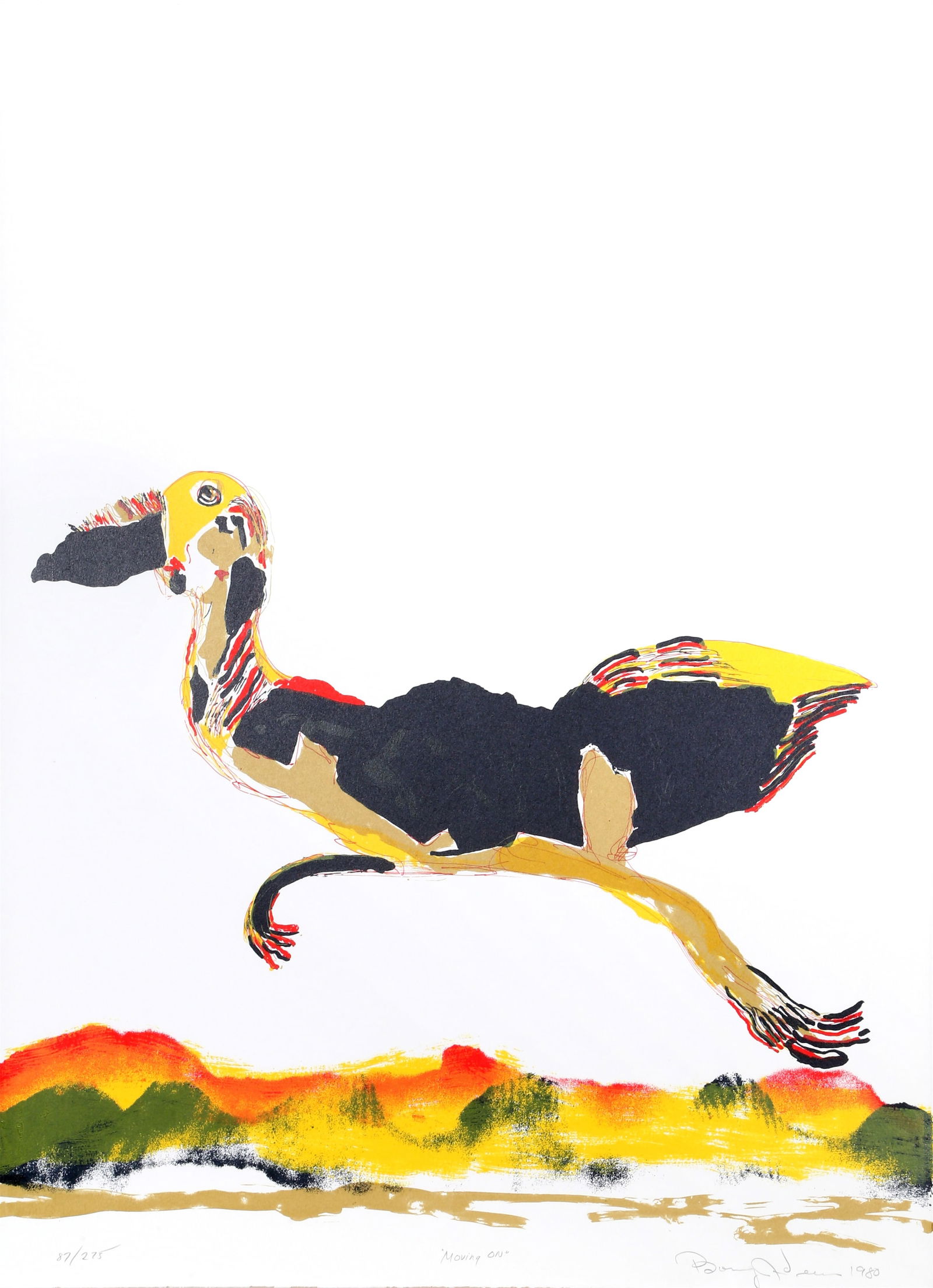 Benny Andrews, Moving On, Lithograph (1 of 3)