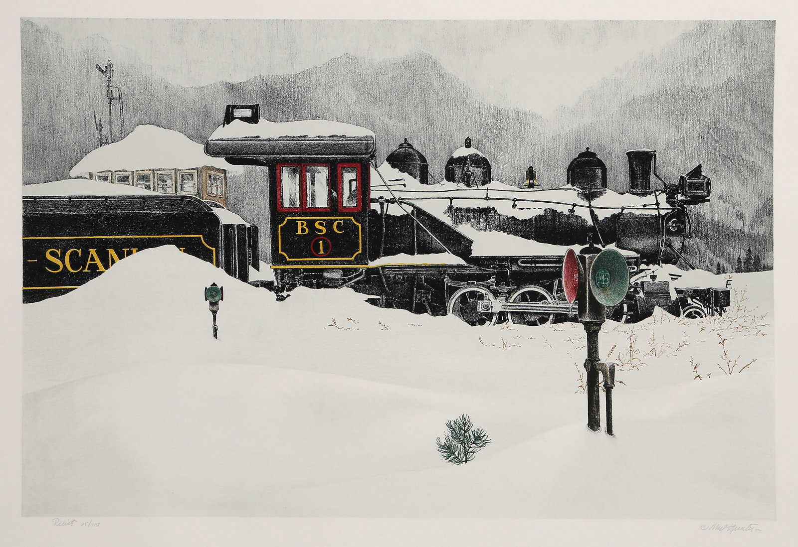 Mel Hunter, Relic, Lithograph: Artist: Mel Hunter, American (1927 - 2004) Title: Relic Year: 1972 Medium: Lithograph on Arches, signed, titled, numbered and dated in pencil Edition: 25/110 Image Size: 15.75 x 23.75 inches Size: 22