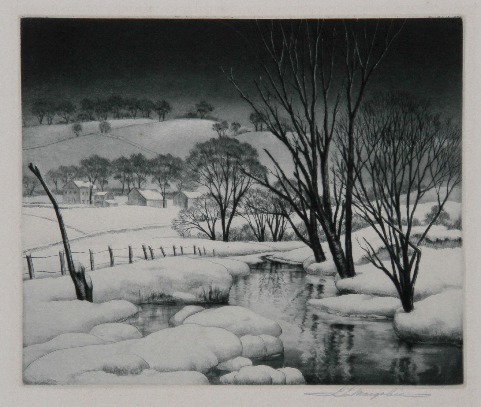 Samuel Margolies, Winter Symphony, Etching (1 of 2)