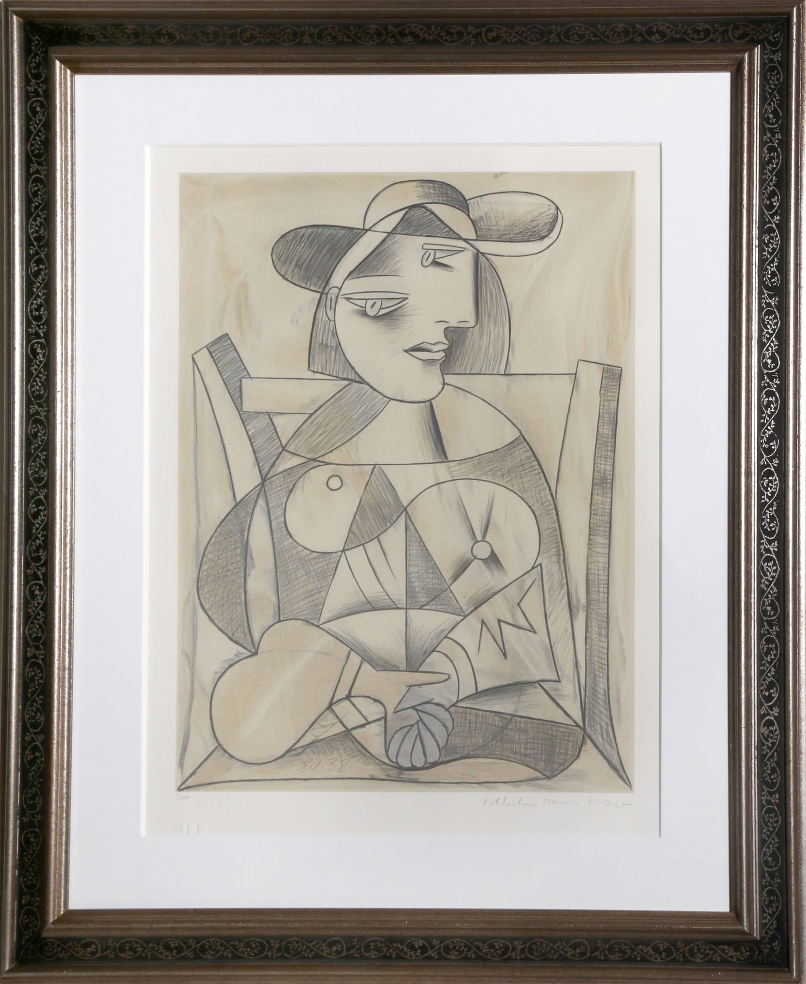 after Pablo Picasso, Femme aux Mains Jointes (Marie-Therese Walter), Lithograph: Artist: Pablo Picasso, After, Spanish (1881 - 1973) Title: Femme aux Mains Jointes (Marie-Therese Walter) Portfolio: Marina Picasso Estate Lithograph Collection Year: of Original: 1938 | Year Printed:
