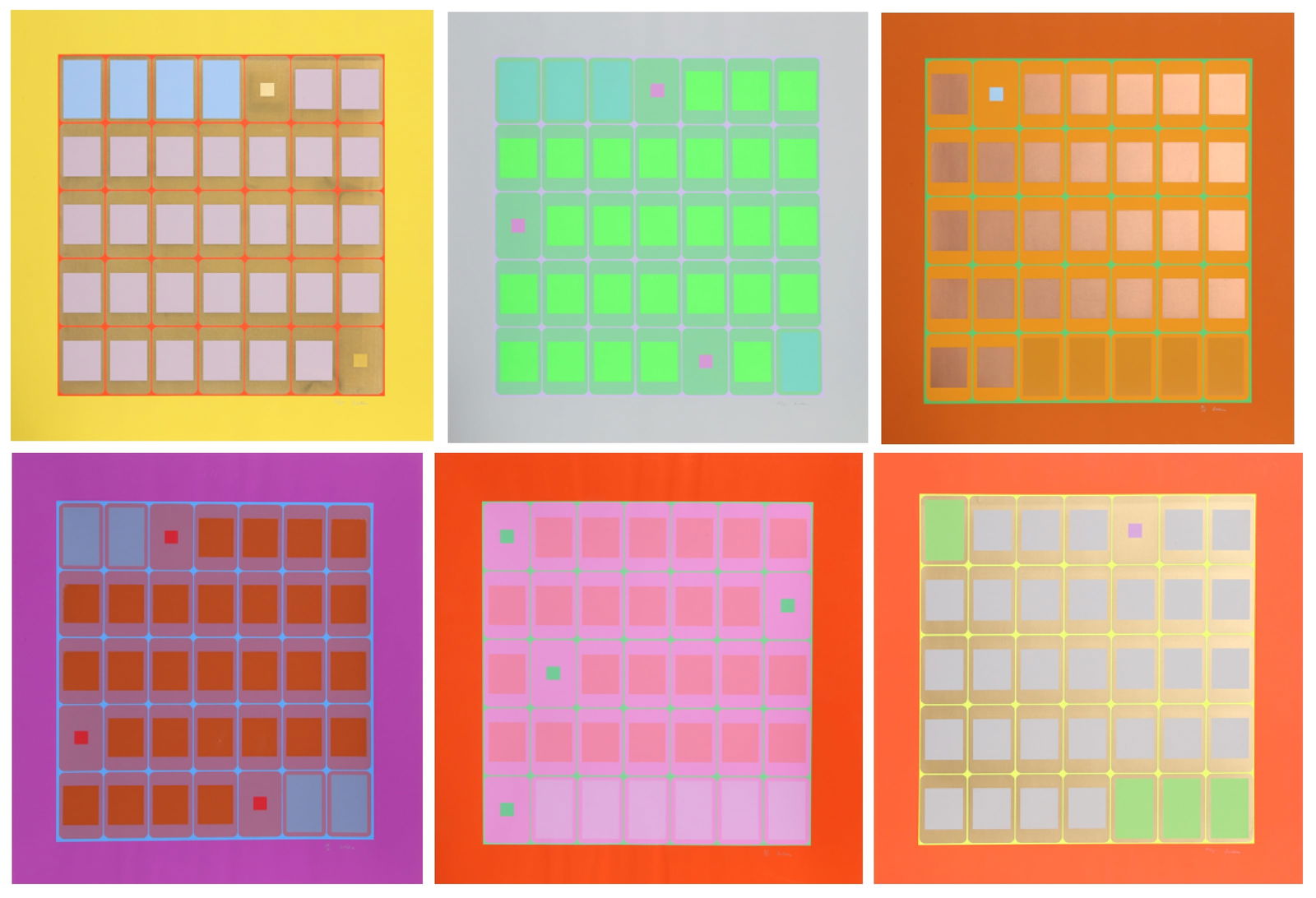 Arthur Boden, Seasons Series, Six Screenprints (1 of 8)