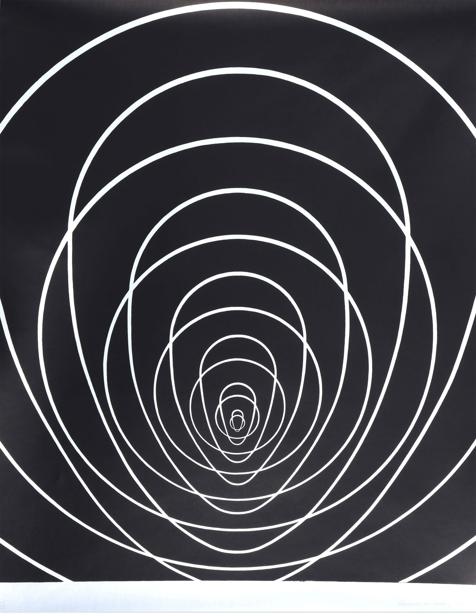 Clarence Holbrook Carter, Concentric Space (Silver), Screenprint (1 of 3)