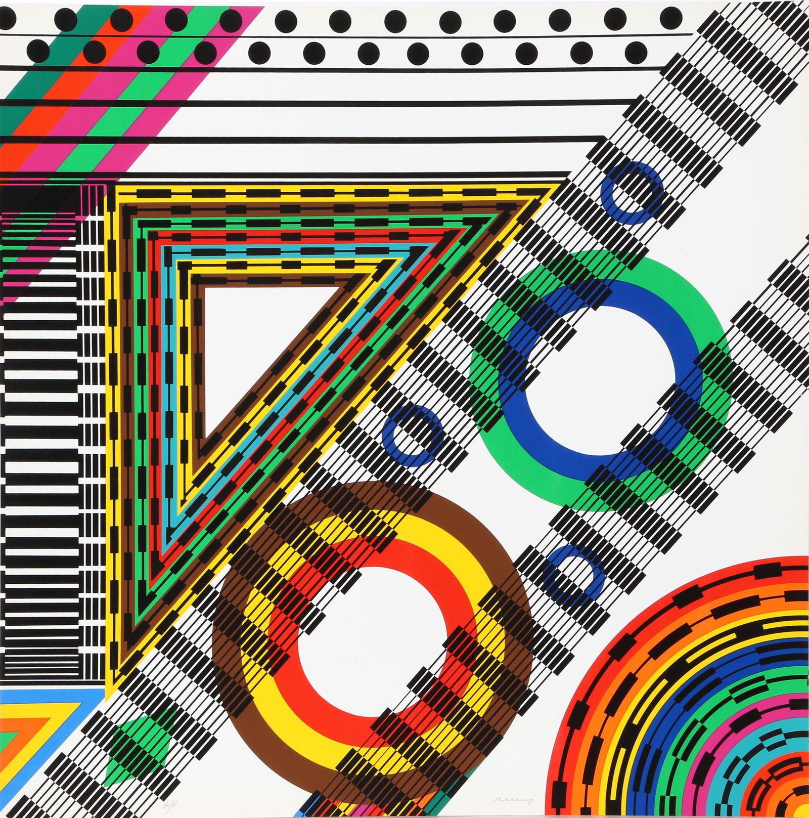 Leo Maranz, Counterpart, Screenprint: Artist: Leo Maranz, American (1900 - 1988) Title: Counterpart Year: Circa 1980 Medium: Screenprint, signed and numbered in pencil Edition: 300 Size: 30 x 30 in. (76.2 x 76.2 cm) Publisher: Circle