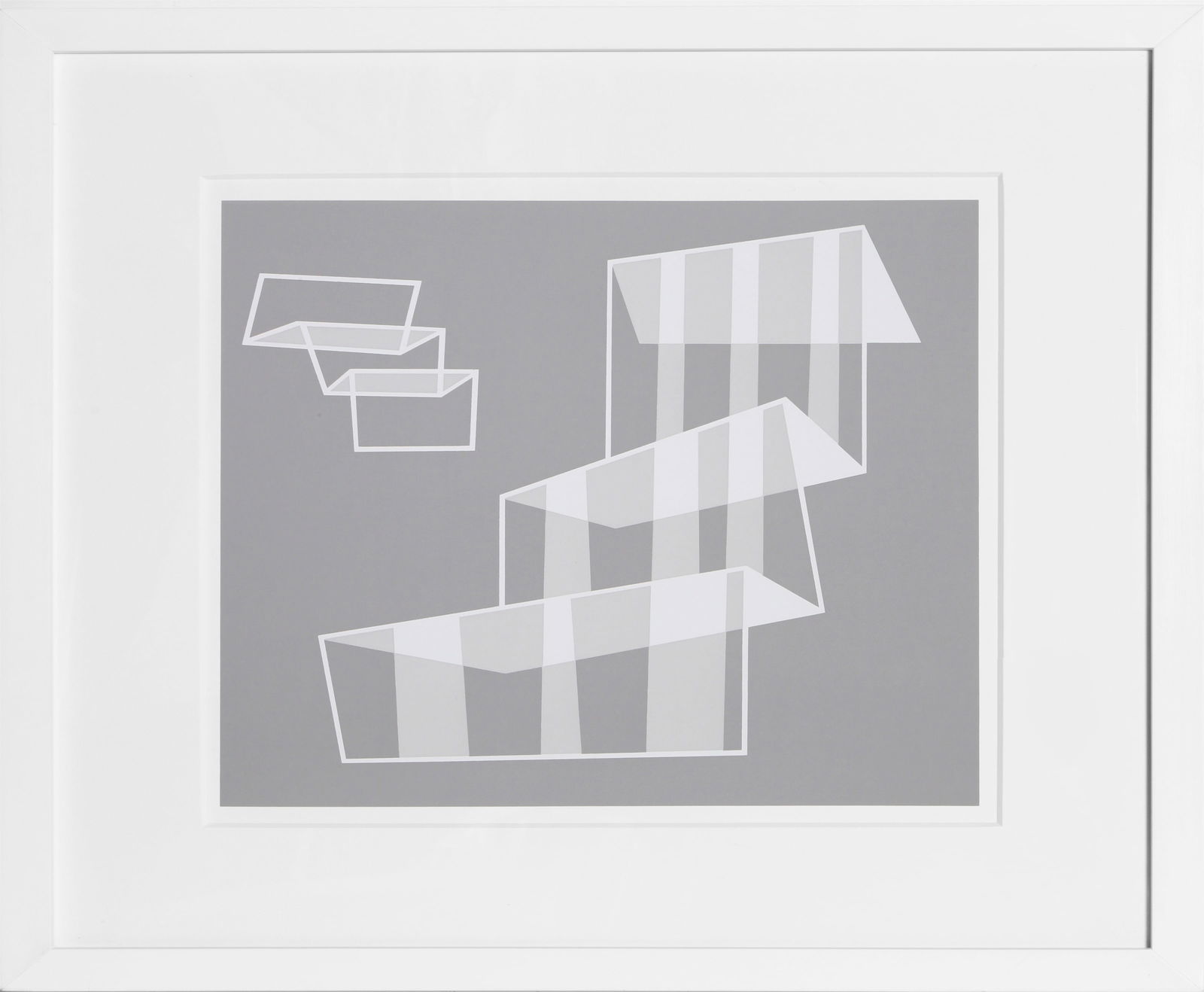 Josef Albers, Steps - P2, F1, I2, Screenprint: Artist: Josef Albers, German (1888 - 1976) Title: Steps - P2, F1, I2 Portfolio: Formulation: Articulation Year: 1972 Medium: Screenprint on Mohawk Superfine Bristol paper Edition: 1000 Image Size: