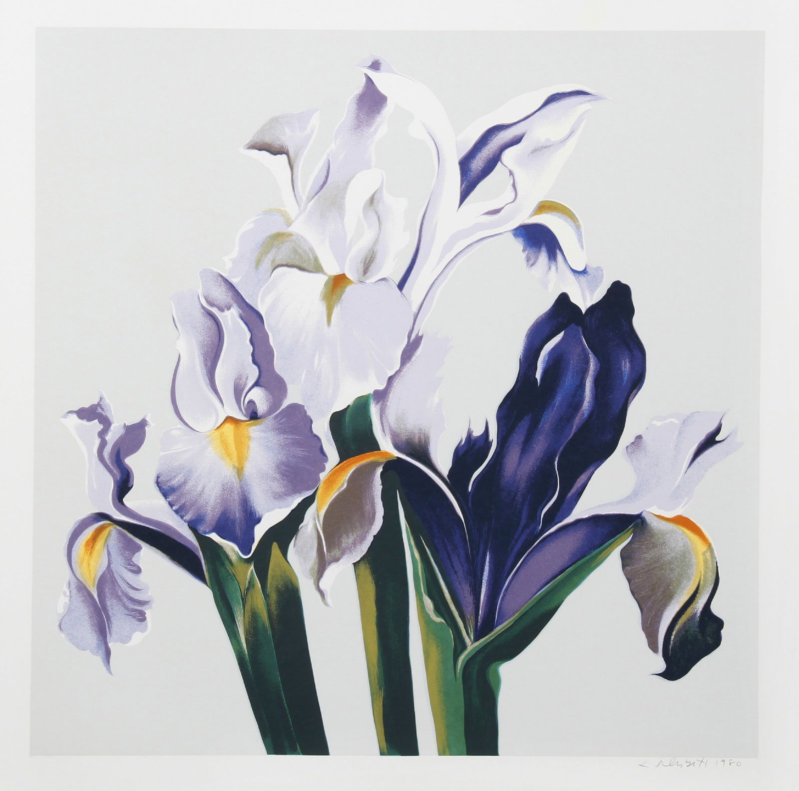 Lowell Blair Nesbitt, Three Irises, Screenprint (1 of 2)