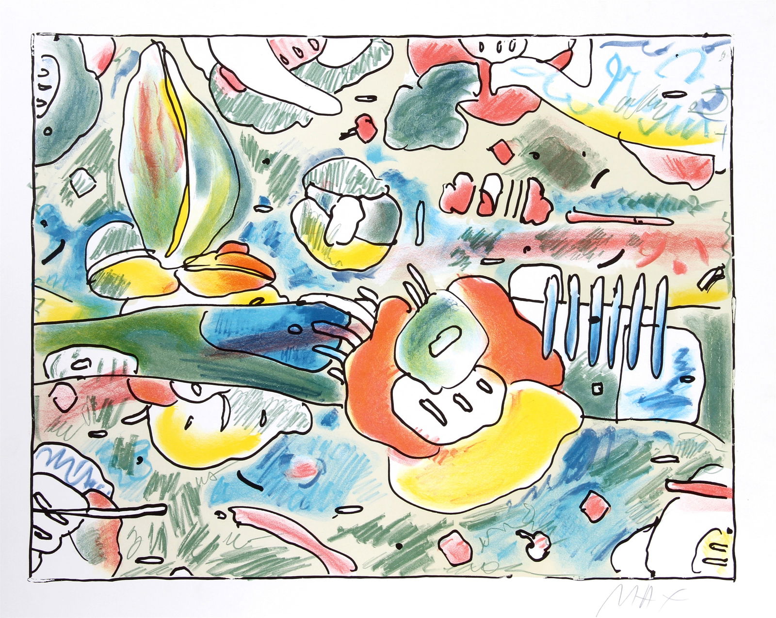 Peter Max, Flower Abstract, Lithograph (1 of 2)