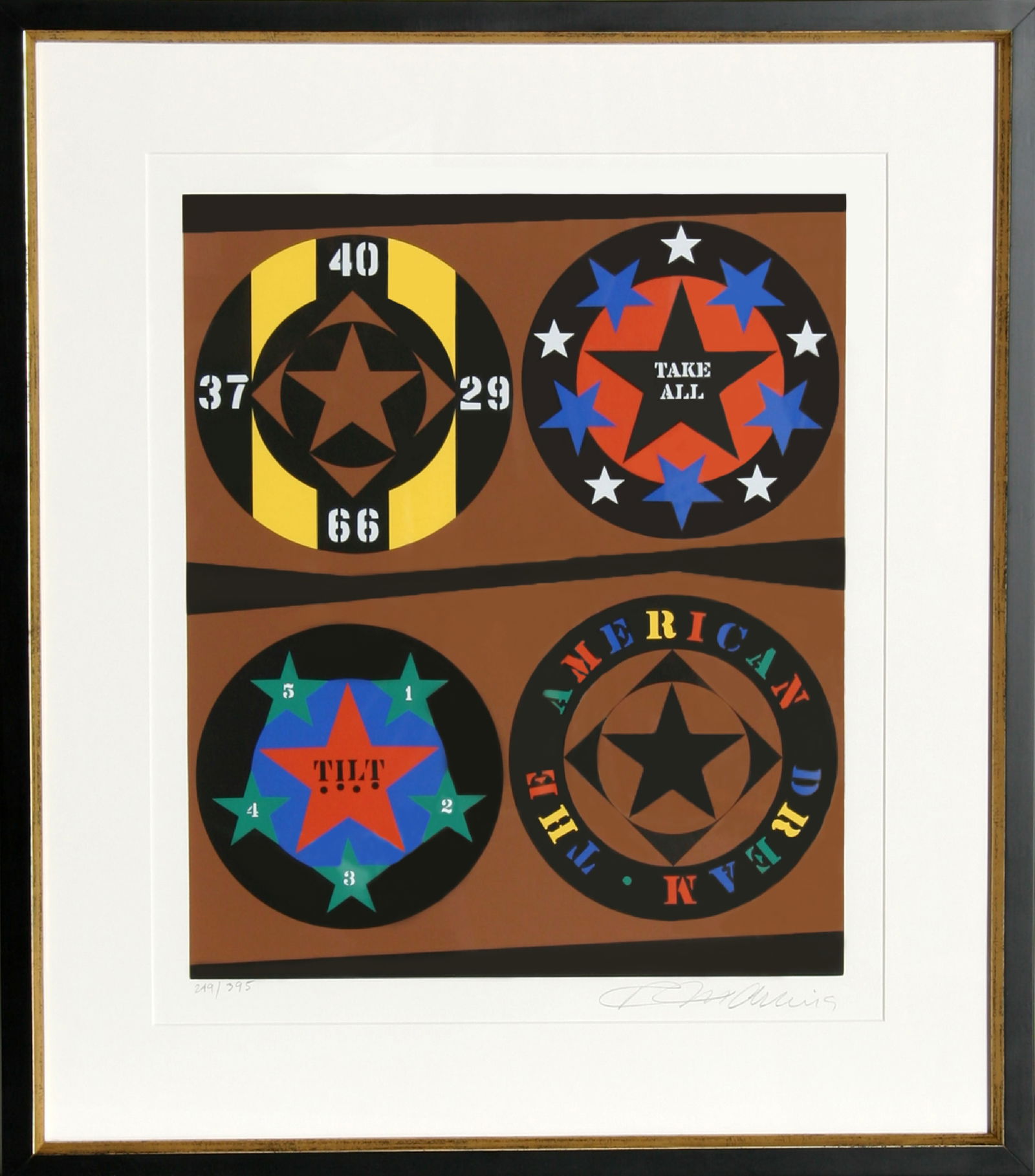 Robert Indiana, Tilt, Screenprint: Artist: Robert Indiana, American (1928 - 2018) Title: Tilt from The American Dream Portfolio Portfolio: The American Dream Year: 1997 Medium: Screenprint, signed and numbered in pencil Edition: 395 Im