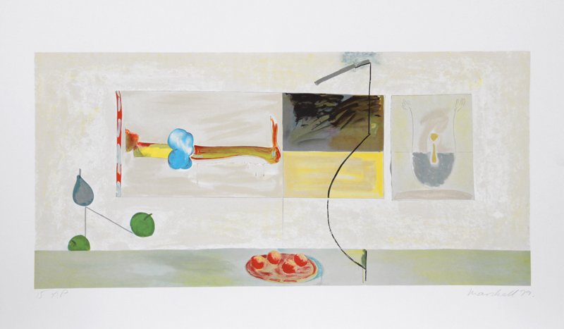 Daniel Marshall, The Duck Pond: The Meditation Chart, L: Artist: Daniel Marshall, English (1930 - ) Title: The Duck Pond: The Meditation Chart Year: 1979 Medium: Lithograph, signed and numbered in pencil Edition: 175, AP15 Image Size: 15 x 32 inches Size: 2