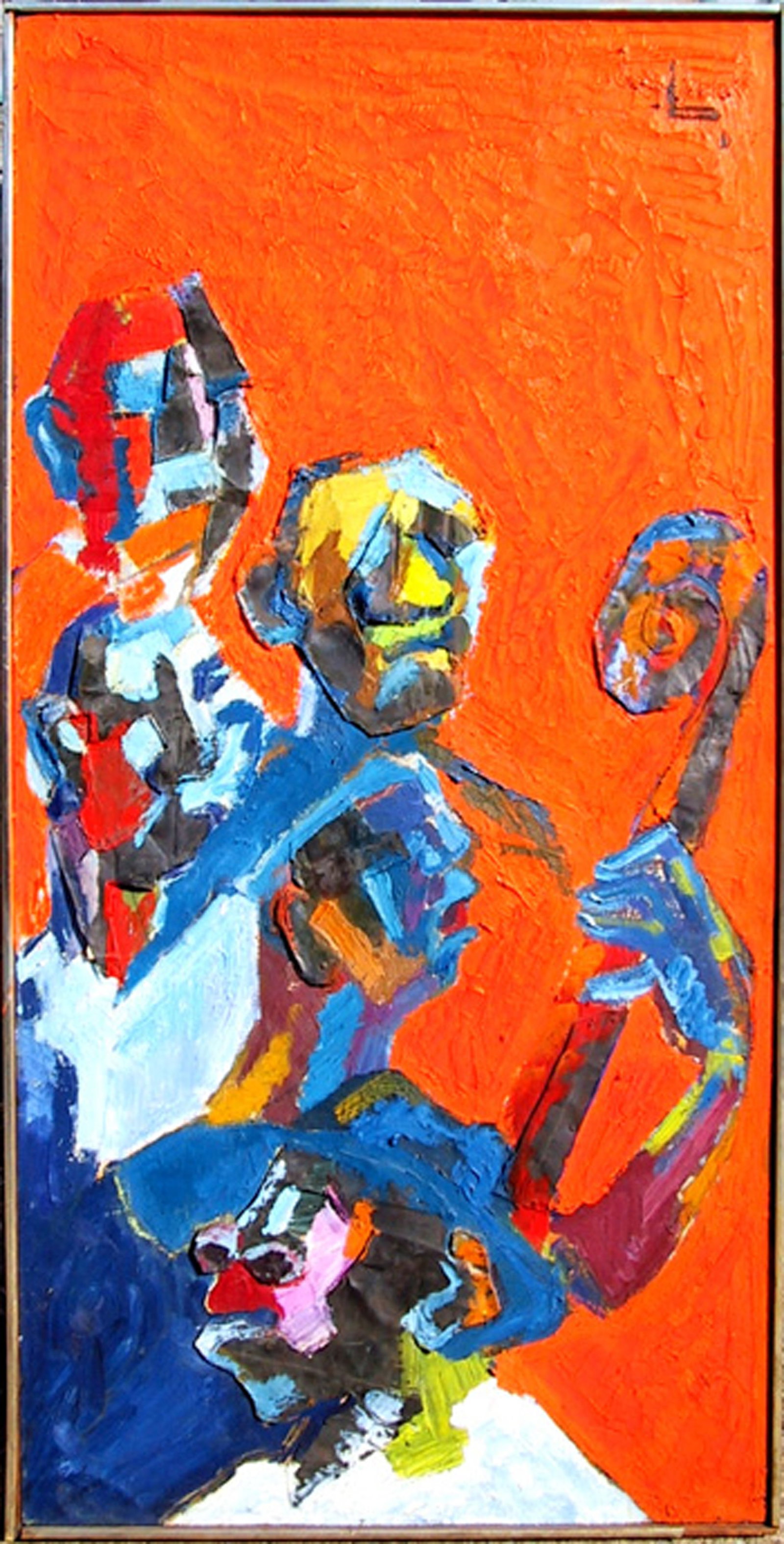 Rene Brochard, Faces de Jazz, Painting (1 of 4)