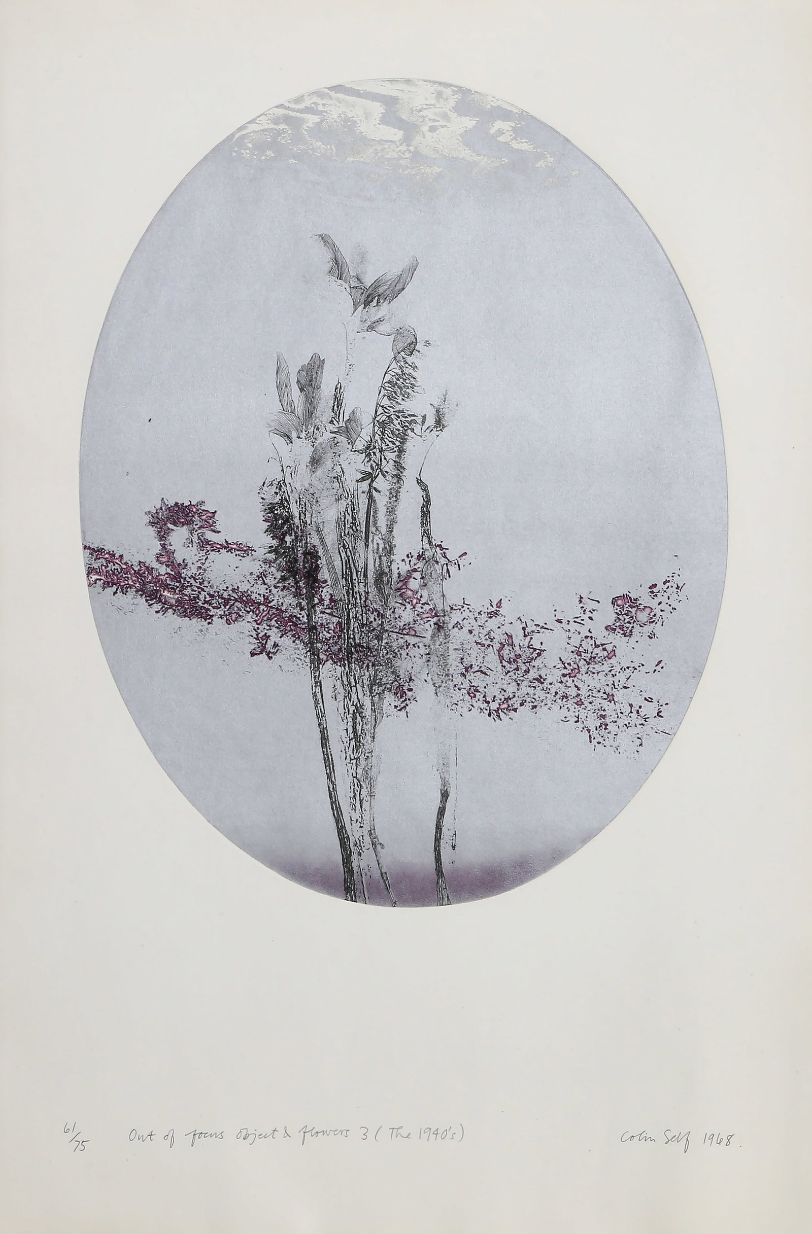 Colin Self, Out of Poems Object and Flowers 3, Etching (1 of 4)