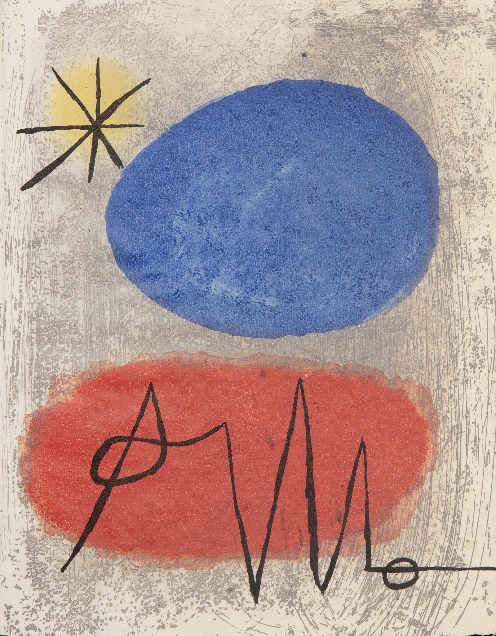 Joan Miro, Bagatelles Vegetales, Etching: Artist: Joan Miro, Spanish (1893 - 1983) Title: Bagatelles Vegetales (D 111) Year: 1956 Medium: Etching with Aquatint on Richard de Bas Edition: 300 Size: 9.5 x 7.25 in. (24.13 x 18.42 cm) Printer: At