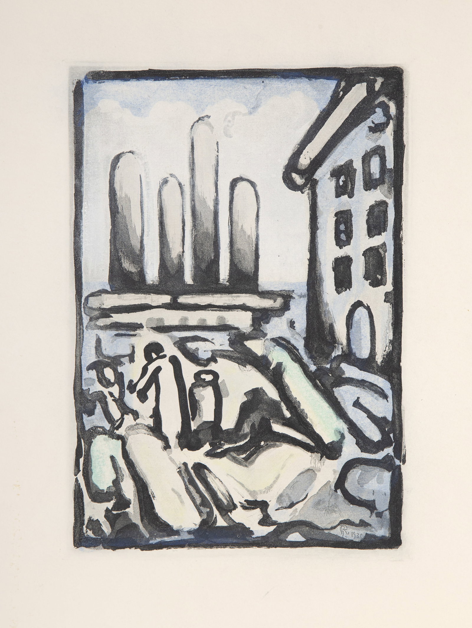Georges Rouault, Christ Au Faubourg, Aquatint and Etching (1 of 5)