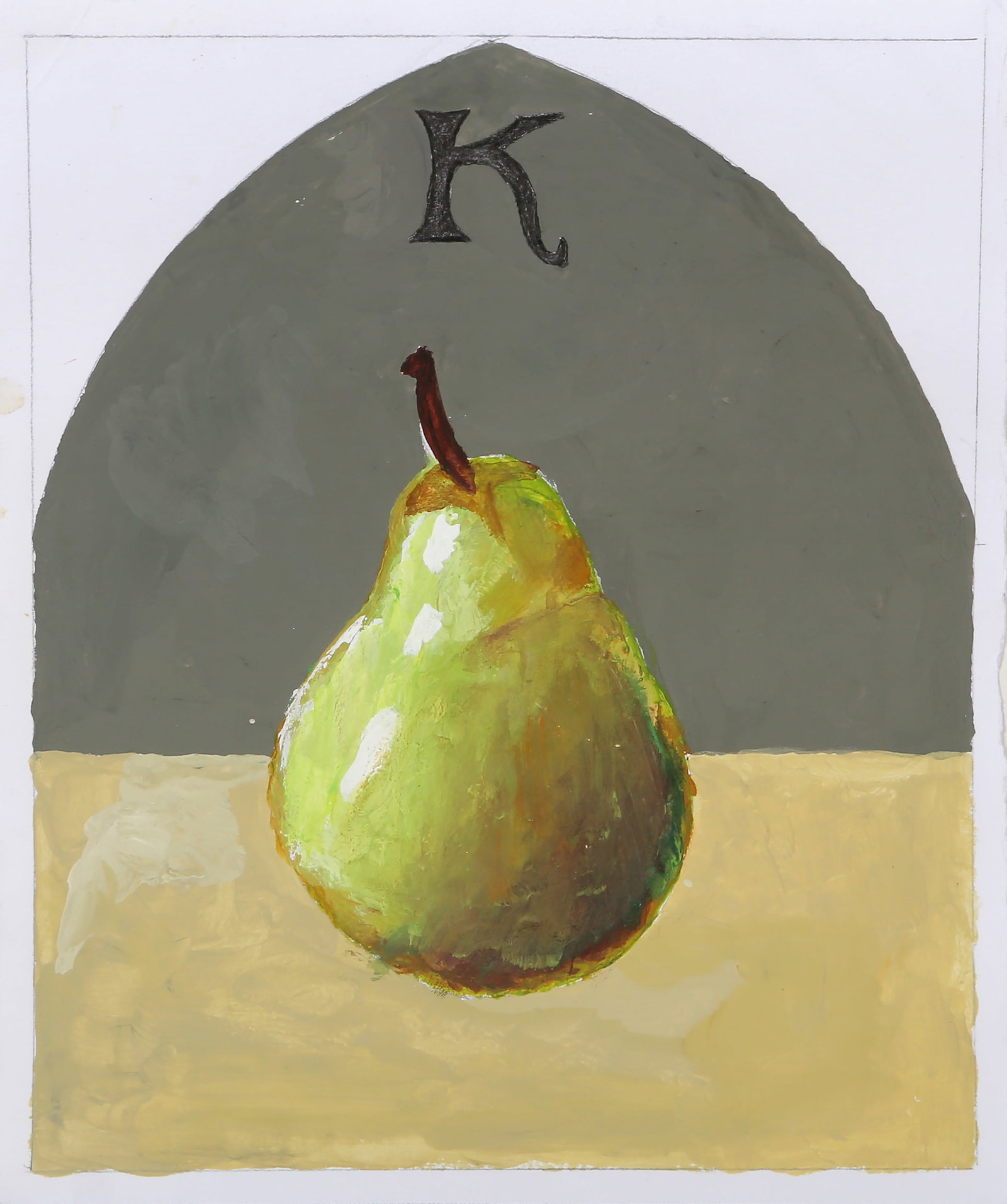 Robert Kulicke, Pear Still Life, Painting (1 of 4)