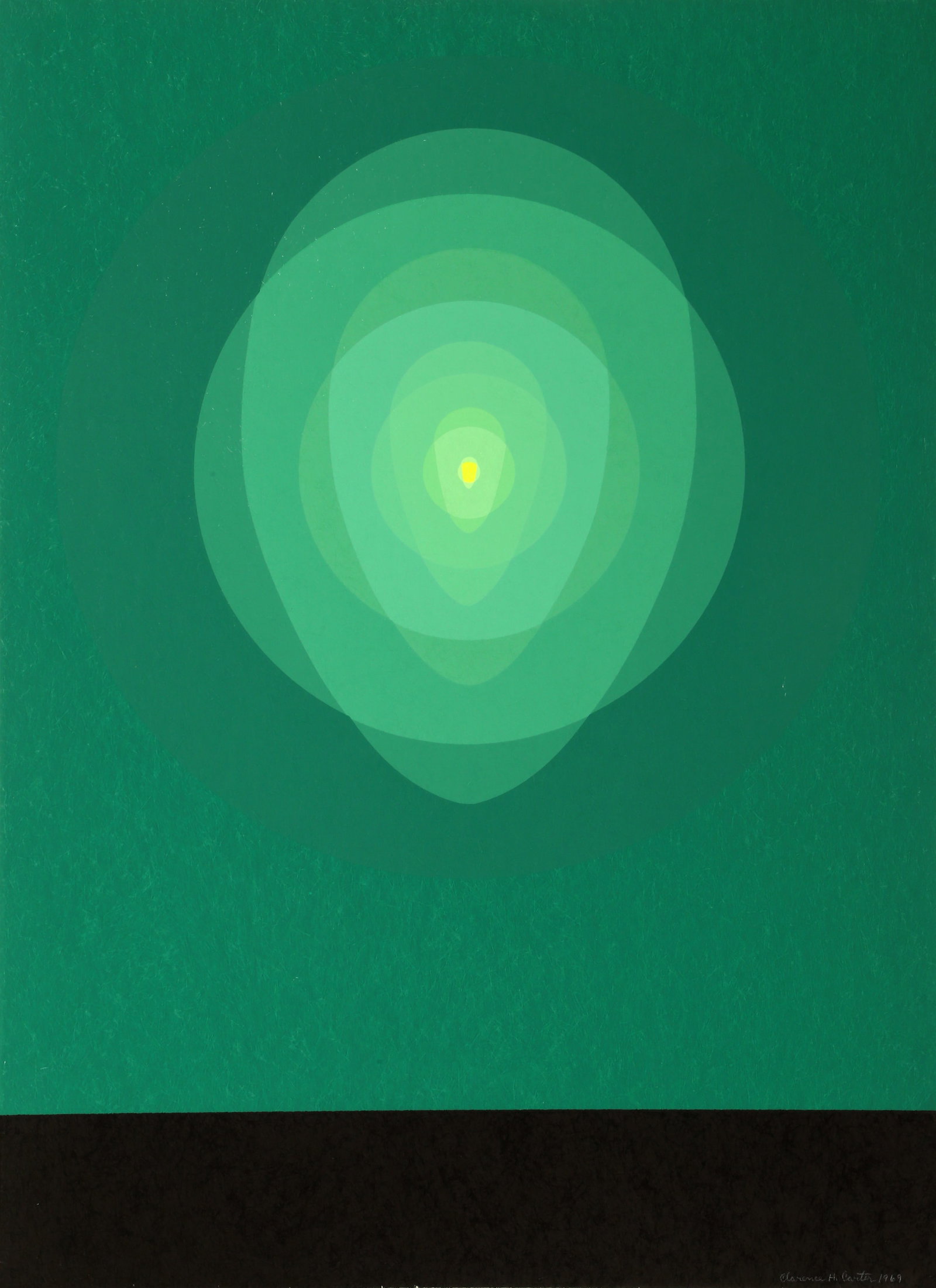 Clarence Holbrook Carter, Green Mandala, Screenprint (1 of 2)