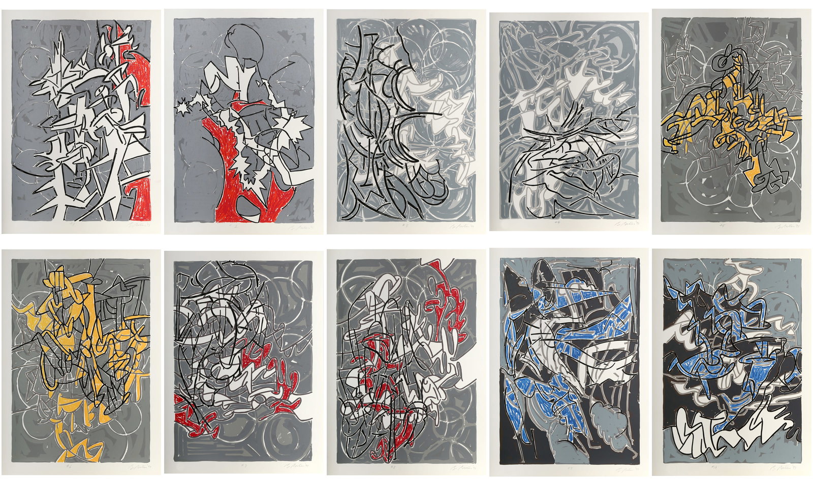 Bruce Porter, Lot of 10 Screenprints (1 of 12)