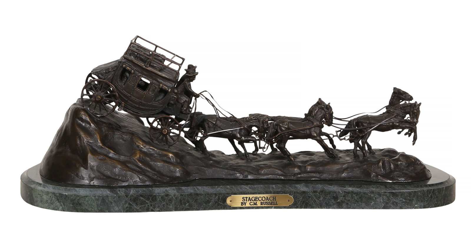 after Charles Marion Russell, Stagecoach, Sculpture (1 of 8)