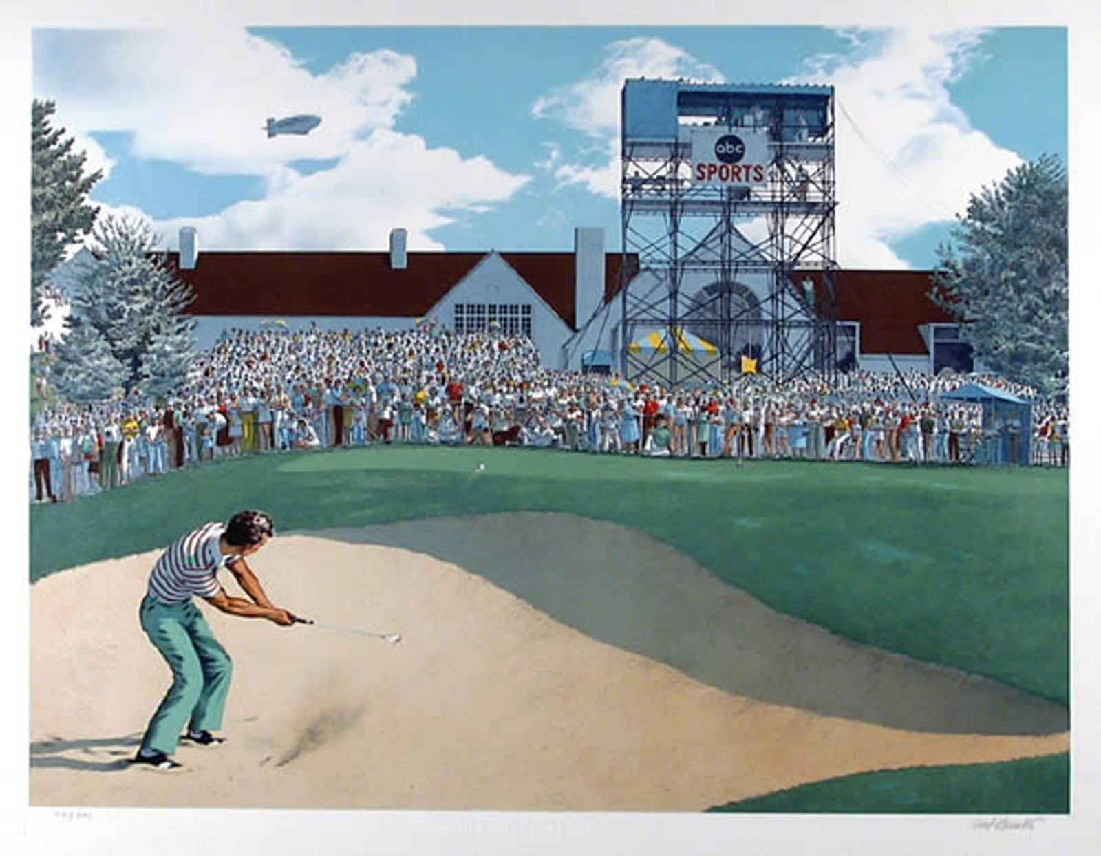 Mel Hunter, US Open Golf Tournament, Lithograph (1 of 1)