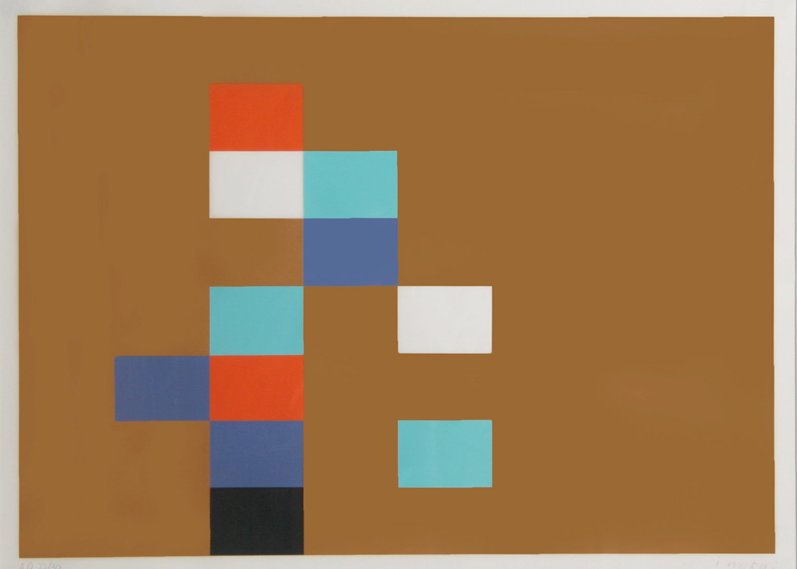 Kyohei Inukai, 11 Units on Ochre, Screenprint (1 of 1)