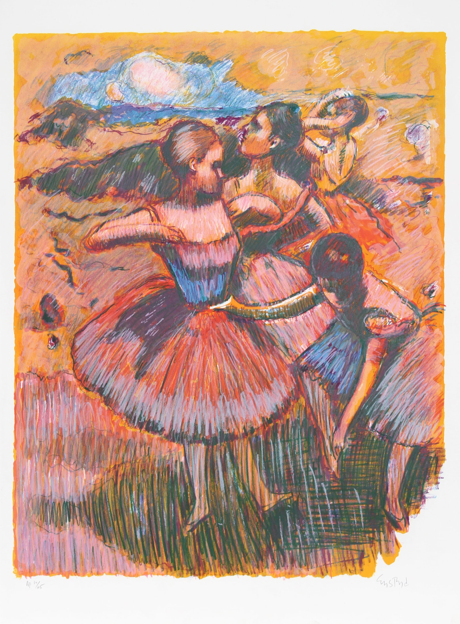 Wayne Ensrud, Homage to Degas II, Lithograph (1 of 3)