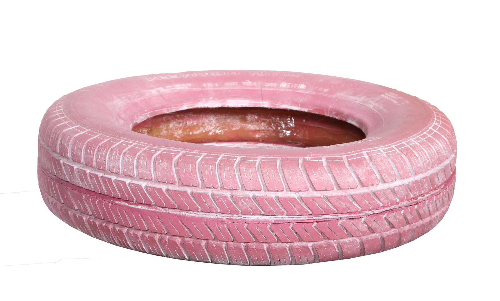 Betsabee Romero, De Tuti Fruti, Sculpture: Artist: Betsabee Romero, Mexican (1963 - ) Title: De Tuti Fruti Year: 2006 Medium: Rubber Tire, Acrylic Paint, Strawberry Gum and Fiberglass Edition: 3/3 Size: 22.5 x 22.5 x 5.5 in. (57.15 x 57.15 x 1