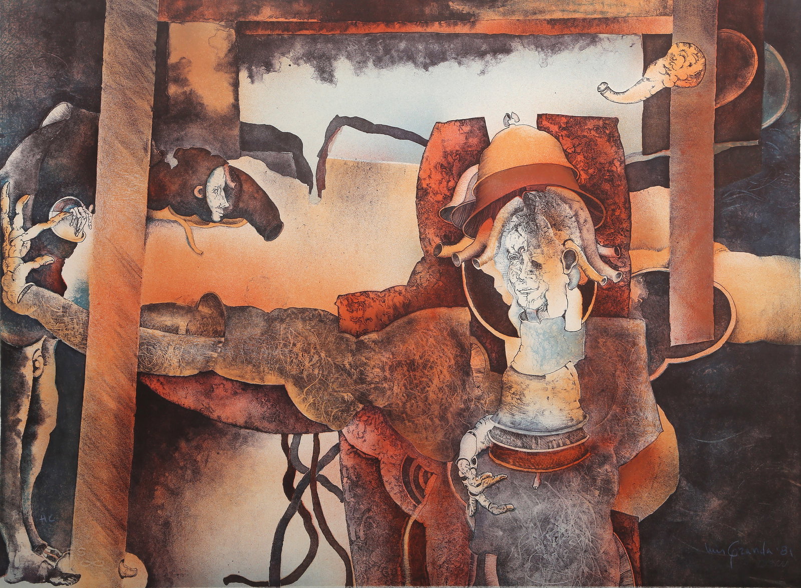 Luis Granda, El Curendero, Lithograph (1 of 4)