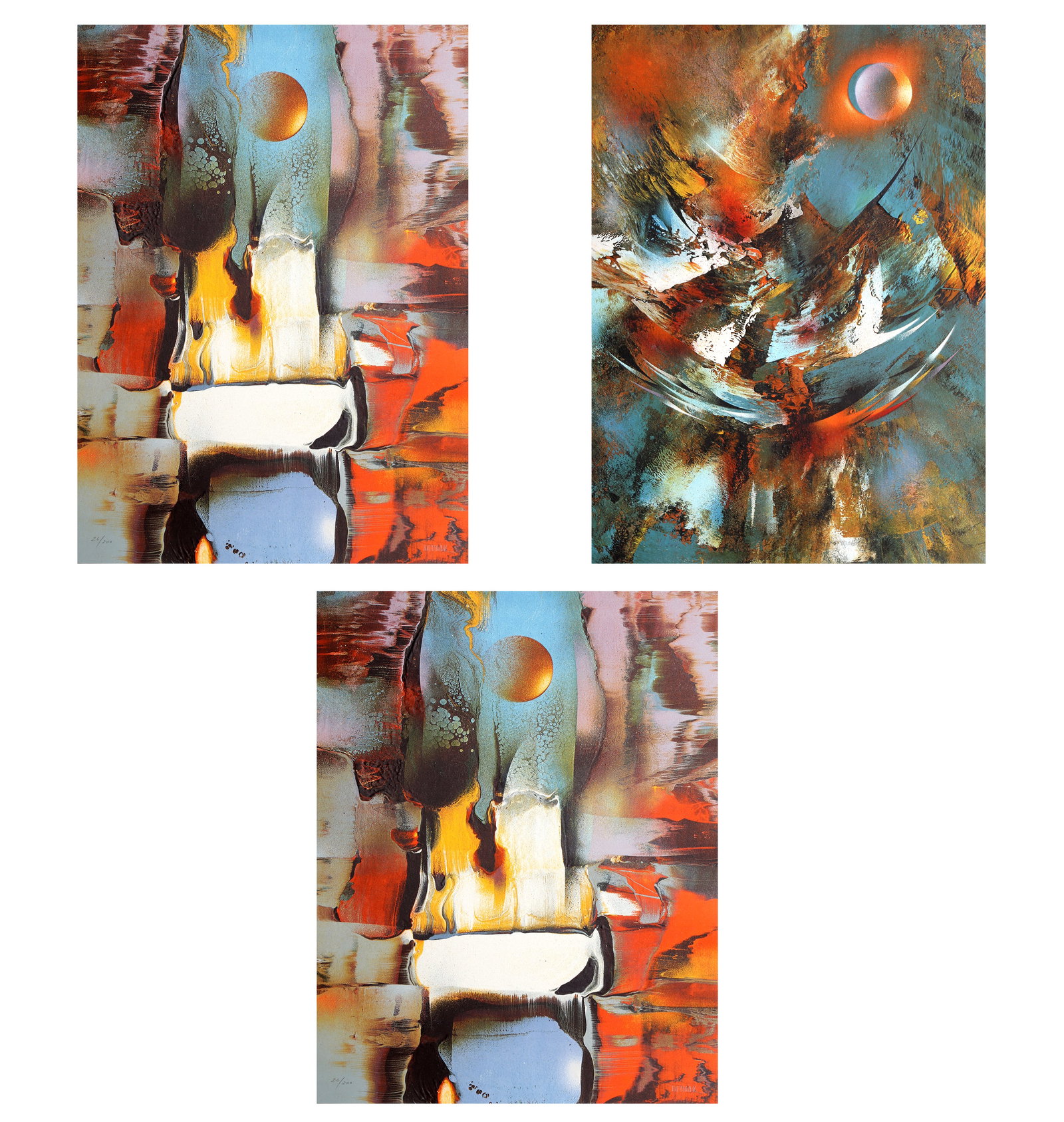 Leonardo Nierman, Lot of 3 Lithographs (1 of 6)