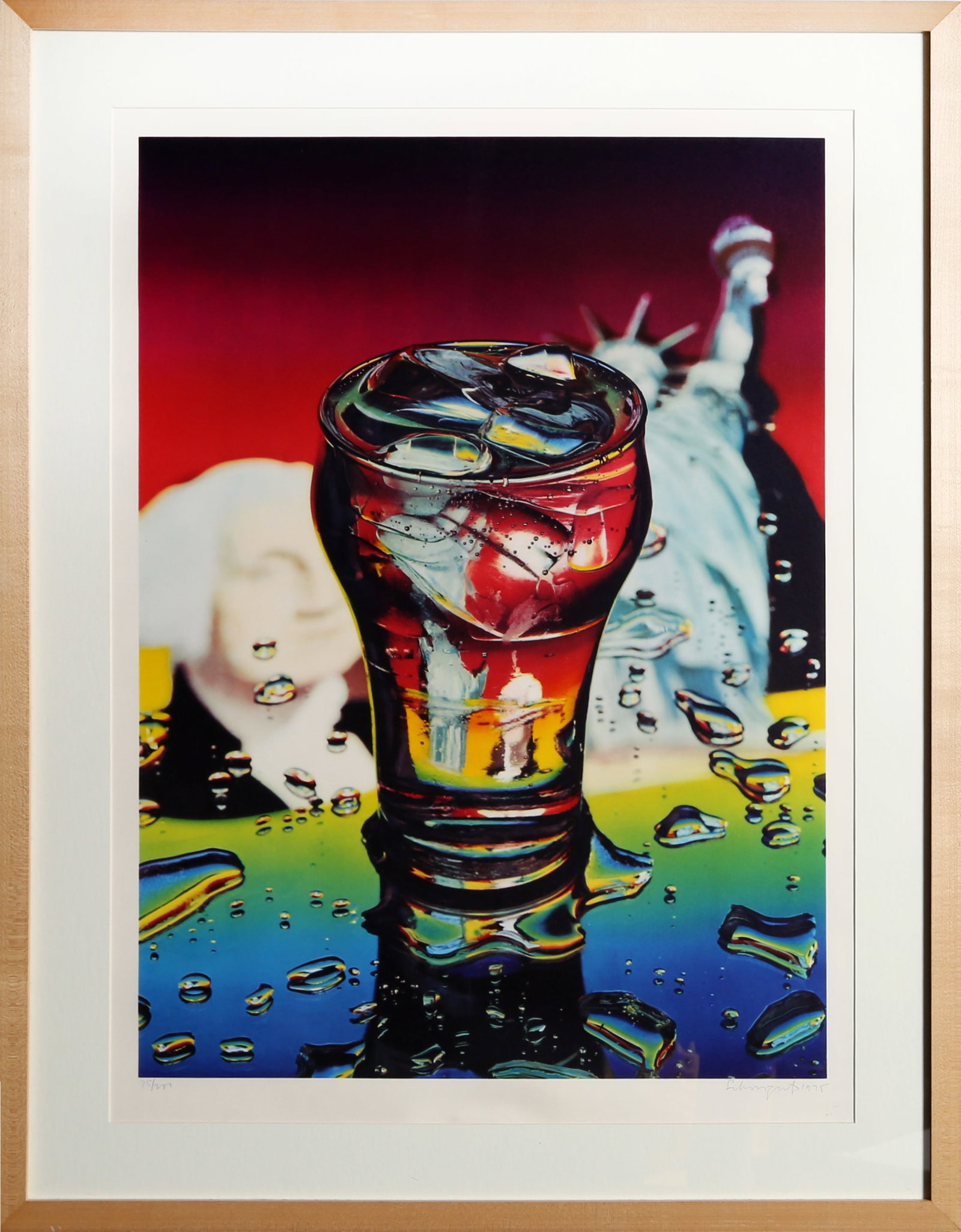 Ben Schonzeit, Yankee Flame, Collotype: Artist: Ben Schonzeit, American (1942 - ) Title: Yankee Flame Year: 1976 Medium: Collotype, signed and numbered in pencil Edition: 75/200 Image Size: 27 x 19 inches Size: 30 in. x 22 in. (76.2 cm x 55