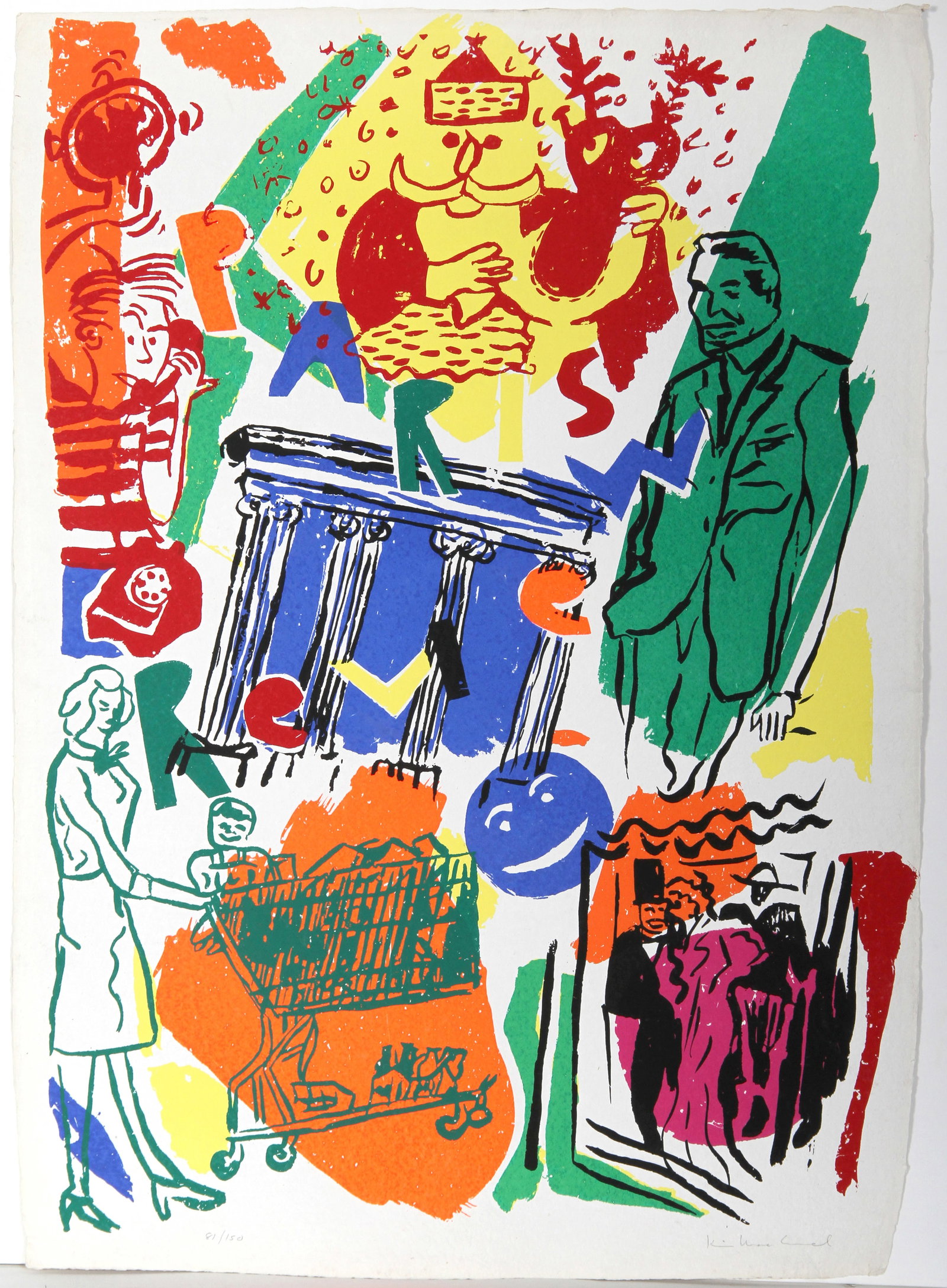 Kim MacConnel, Paris Review, Screenprint (1 of 5)