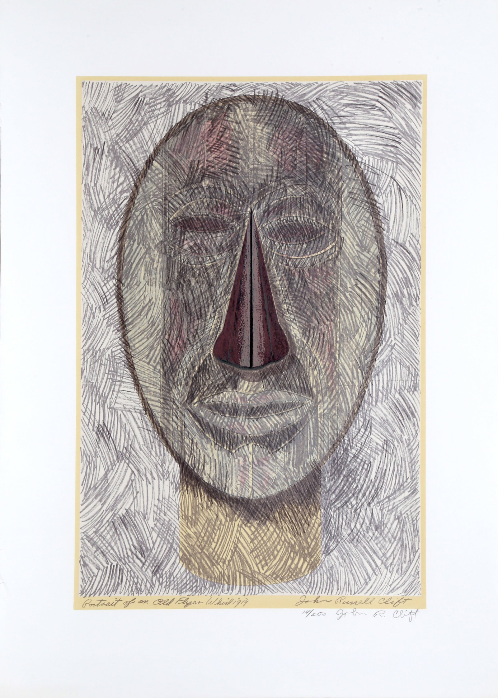 John Russell Clift, Portrait of an Old Flyer Whirligig, Screenprint (1 of 3)