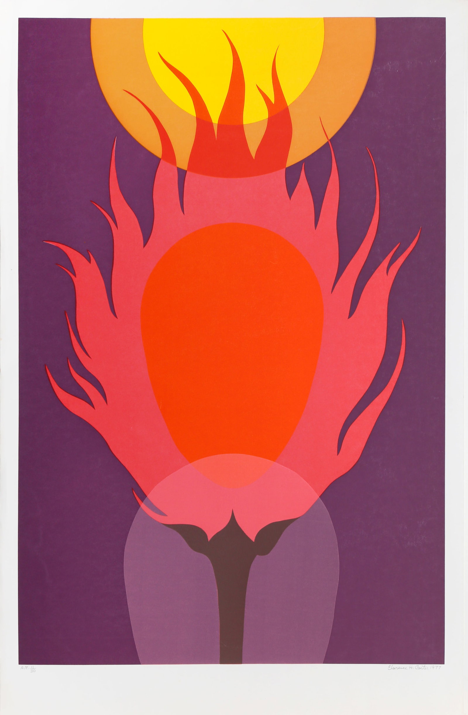 Clarence Holbrook Carter, Burning Bush, Screenprint (1 of 4)