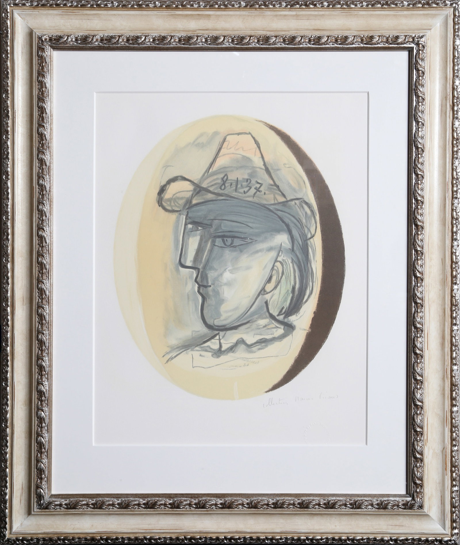 Pablo Picasso, Tete, Lithograph: Artist: Pablo Picasso, Spanish (1881 - 1973) Title: Tete Year: of Original: 1937 Medium: Lithograph on Arches Paper Edition: AP 34 Size: 29 in. x 22 in. (73.66 cm x 55.88 cm) Frame Size: 38.5 x 32.5 i