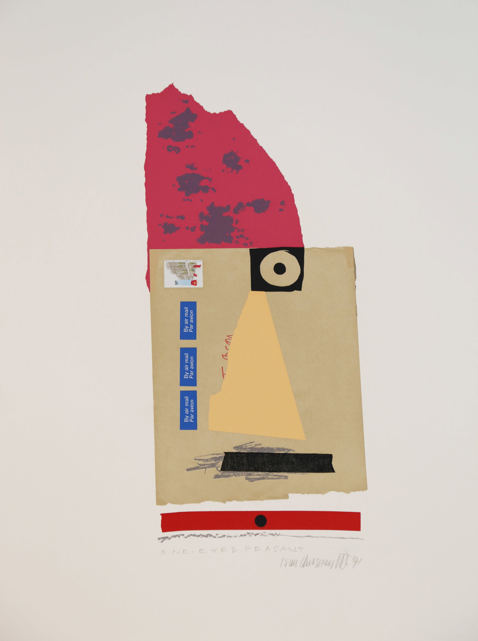 Ivan Chermayeff, One-Eyed Peasant, Screenprint (1 of 2)