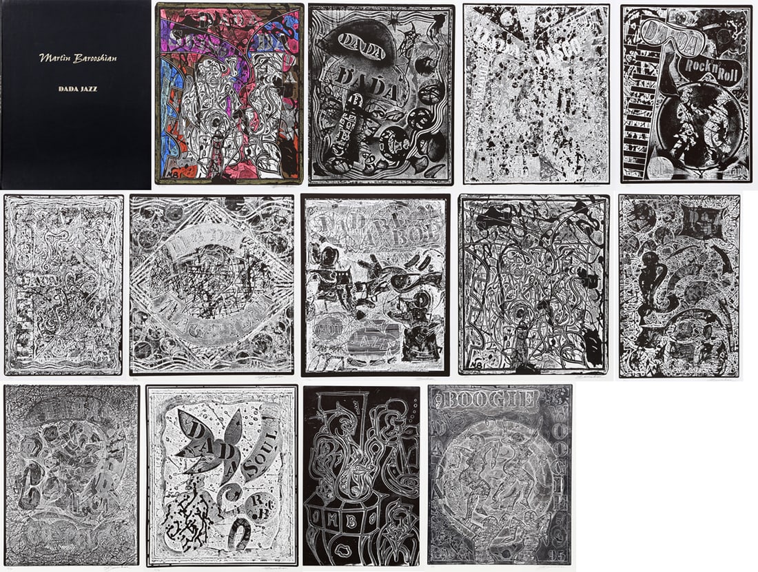 Martin Barooshian, Dada Jazz, Portfolio of 13 Intaglio Etchings (1 of 16)