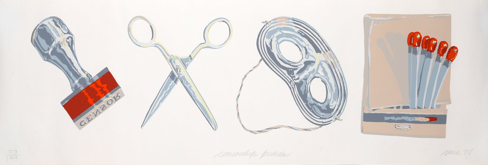 Don Nice, Censorship, Lithograph (1 of 3)