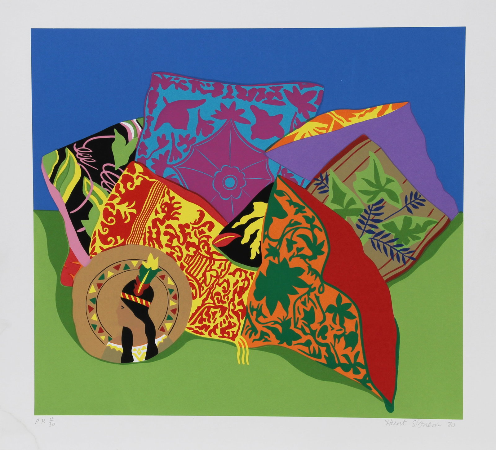Hunt Slonem, Pillow Garden, Screenprint (1 of 2)