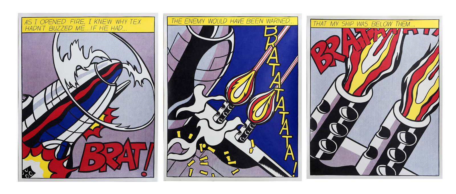Roy Lichtenstein, As I Opened Fire, Triptych (1 of 12)