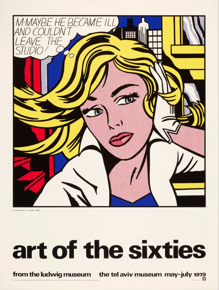 Roy Lichtenstein, M-Maybe, Screenprint Poster (1 of 1)