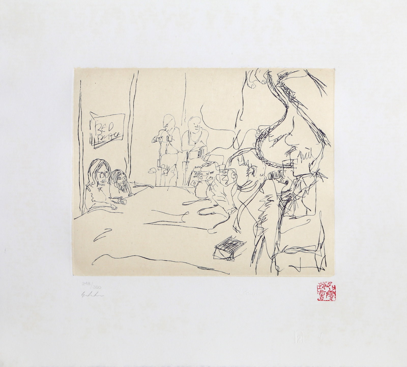 John Lennon, Bed In For Peace, Lithograph (1 of 4)