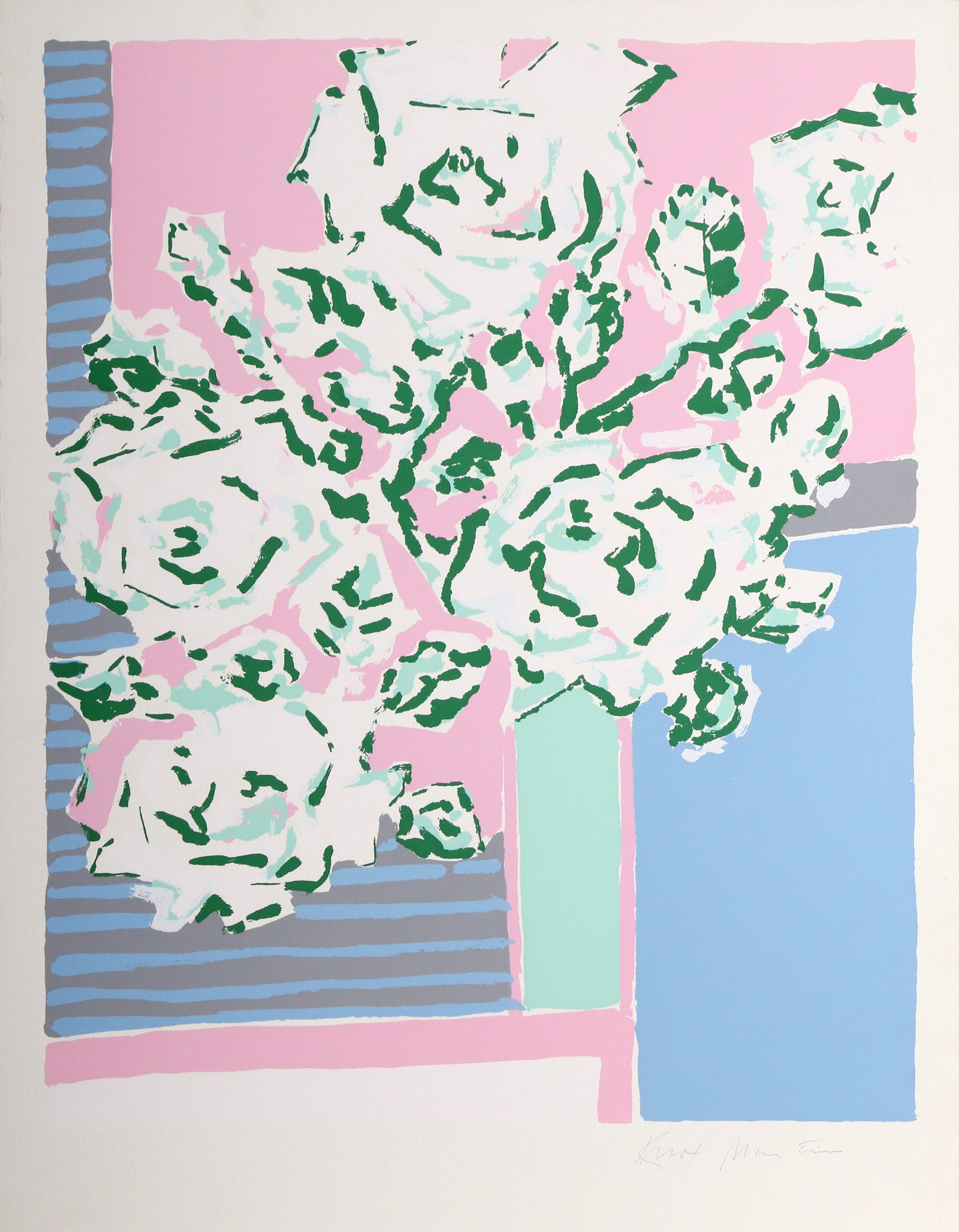 Knox Martin, Flowers 8, Screenprint (1 of 4)