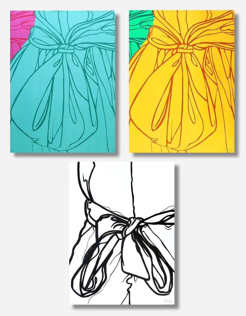 Ana Mercedes Hoyos, Lot of Three Dress and Bow Lithographs: Artist: Ana Mercedes Hoyos, Colombian (1942 - 2014) Title: Dress and Bow (Yellow) Year: circa 2005 Medium: Lithograph, signed and numbered in pencil Edition: 18/30 Size: 30 x 22 in. (76.2 x 55.88 cm)