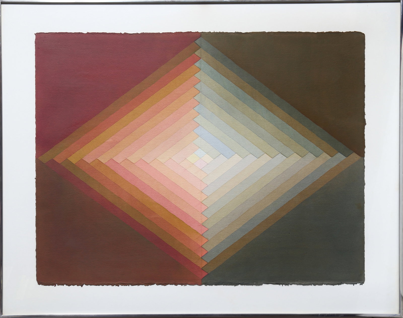 Kurt Kranz, untitled, Watercolor: Artist: Kurt Kranz, German (1910 - 1997) Title: untitled Year: circa 1970 Medium: Watercolor on Arches Paper Size: 22 x 30 in. (55.88 x 76.2 cm) Frame Size: 28.5 x 37 inches Description: Multiple thin