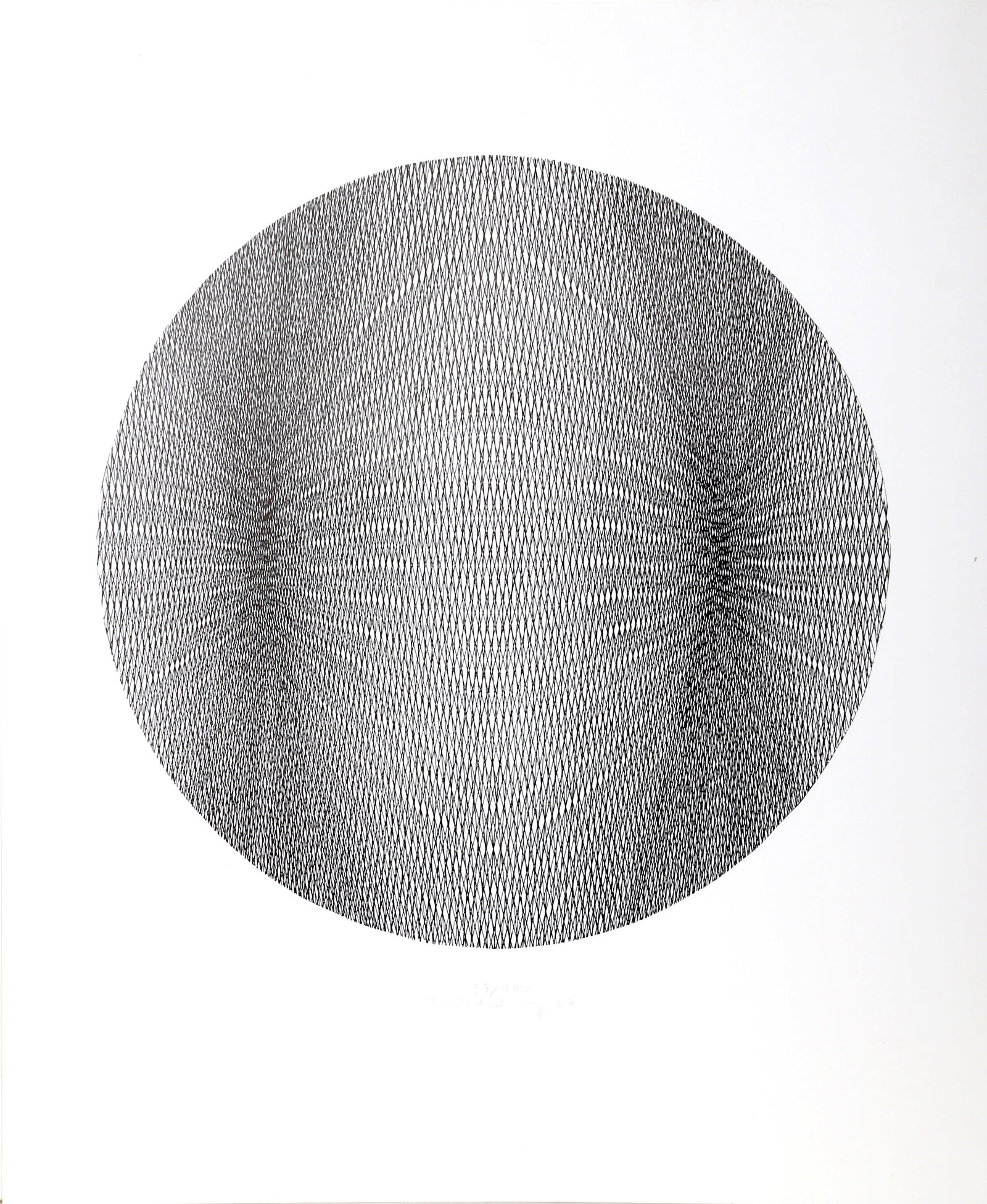 Ludwig Wilding, Circle, Lithograph: Artist: Ludwig Wilding, German (1927 - 2010) Title: Untitled - Circle Year: 1967 Medium: Lithograph, signed and numbered in pencil Edition: 38/100 Image Size: 15.5 x 15.5 inches Size: 23.5 x 23.5 in. 