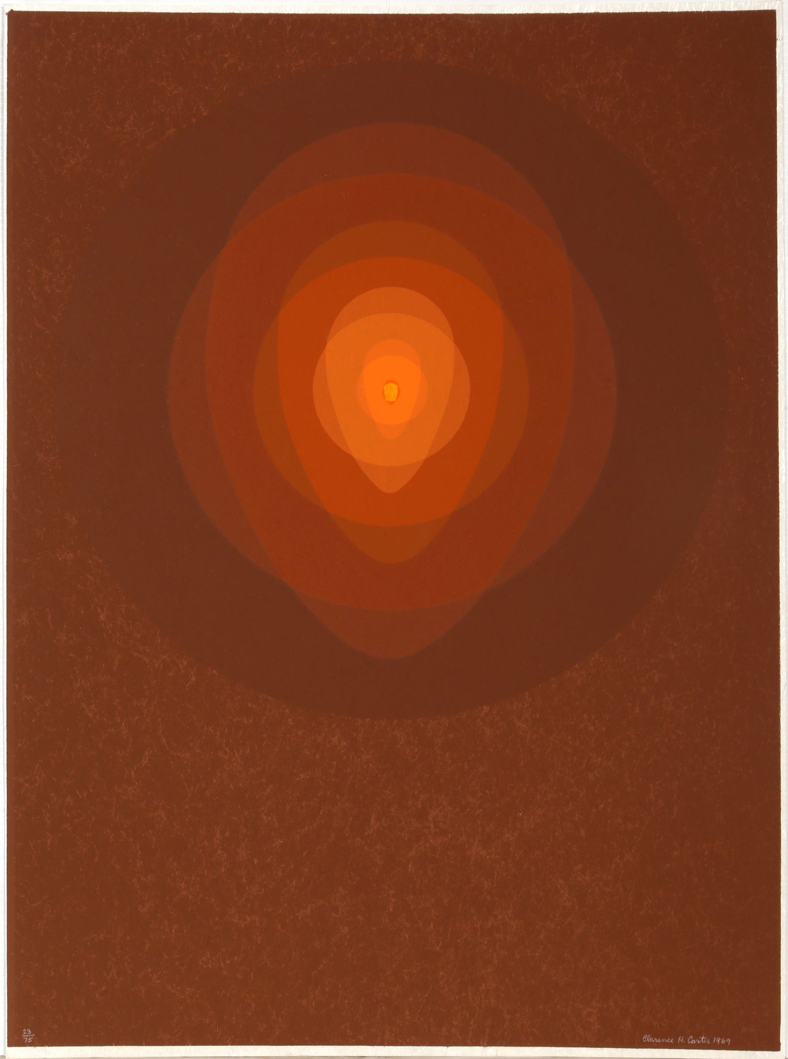 Clarence Holbrook Carter, Brown Mandala, Screenprint (1 of 2)