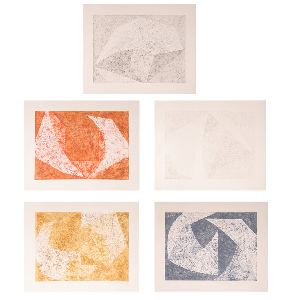 William Fares, The Tempered Portfolio, Five Etchings: Artist: William Fares, American (1942 - ) Title: The Tempered Portfolio Year: 1979 Medium: Five Etchings, Each Signed and Numbered in Pencil Edition: 35 Size: 21 x 27 in. (53.34 x 68.58 cm)