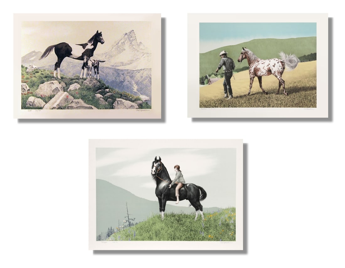 Mel Hunter, Lot of Three Western Lithographs (1 of 6)