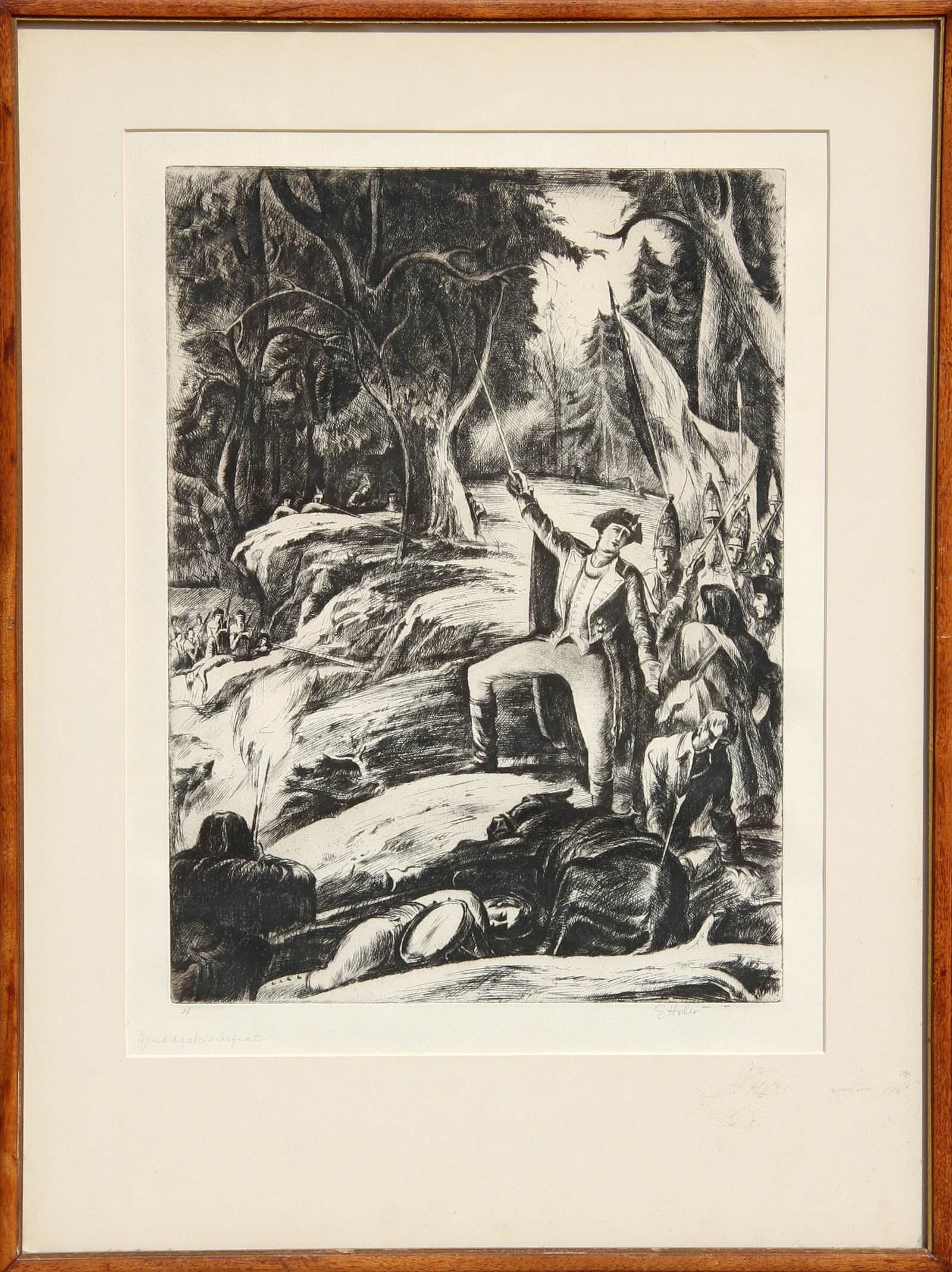 Earl Horter, Washington at Braddock's Defeat, Etching (1 of 1)